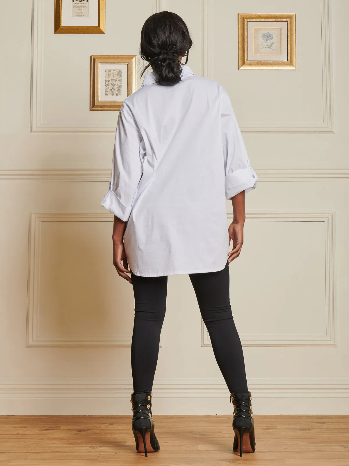 Oversized Cotton Shirt, White