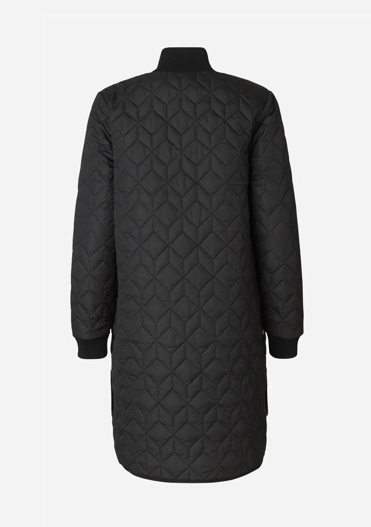 Padded Quilt Coat Black