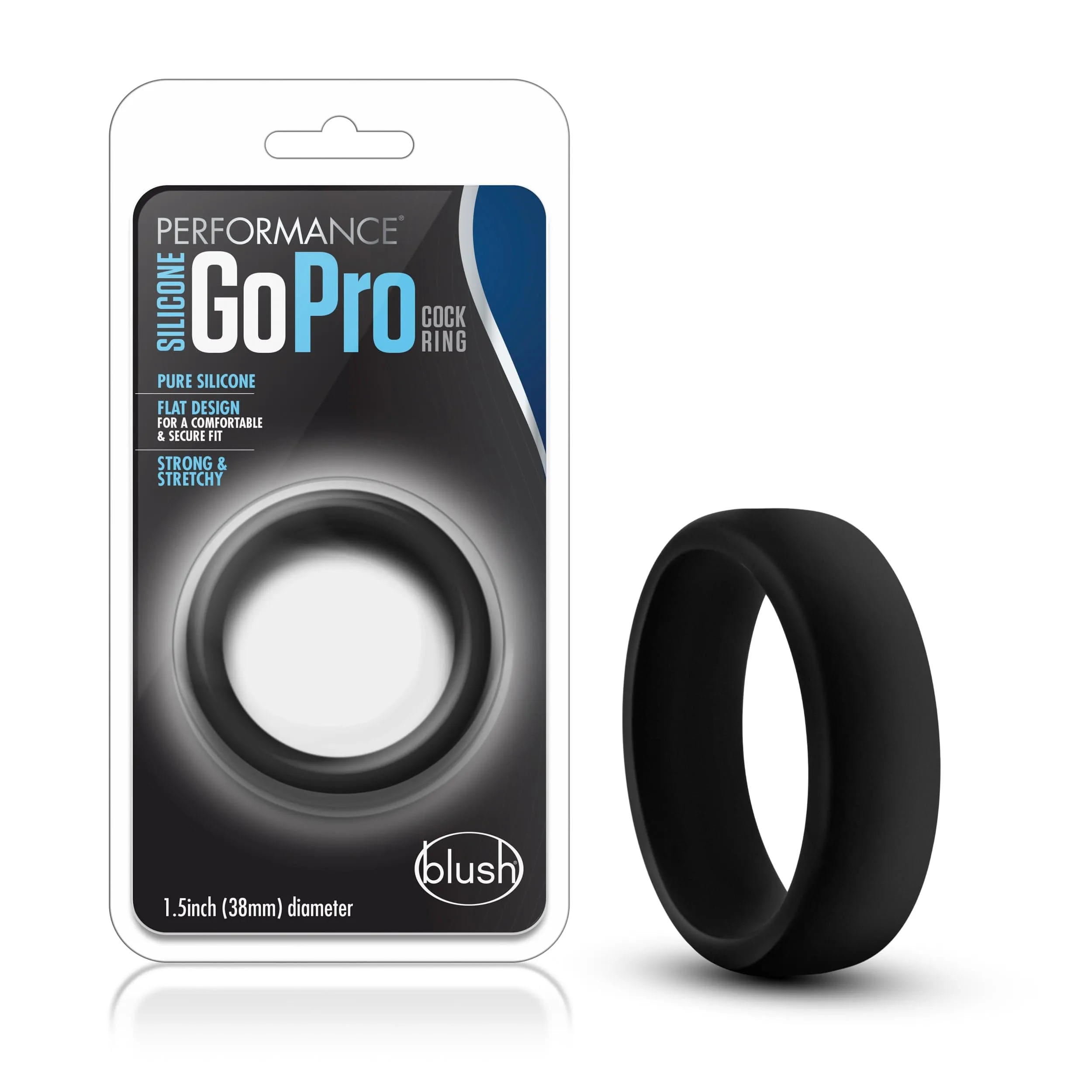 Performance Silicone Go Pro Cock Ring Black