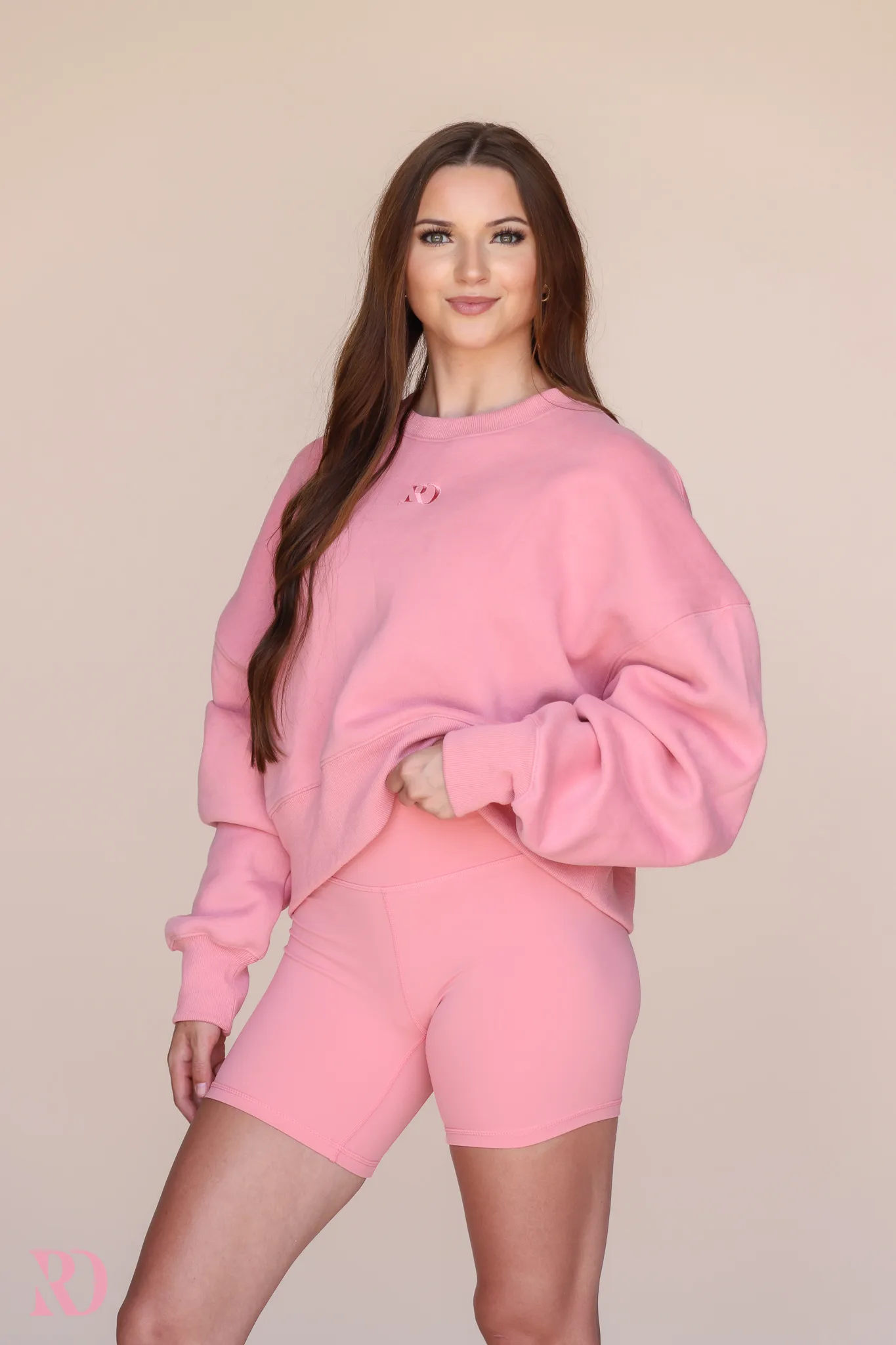 PETAL PINK WARMUP PULLOVER | RD ESSENTIALS