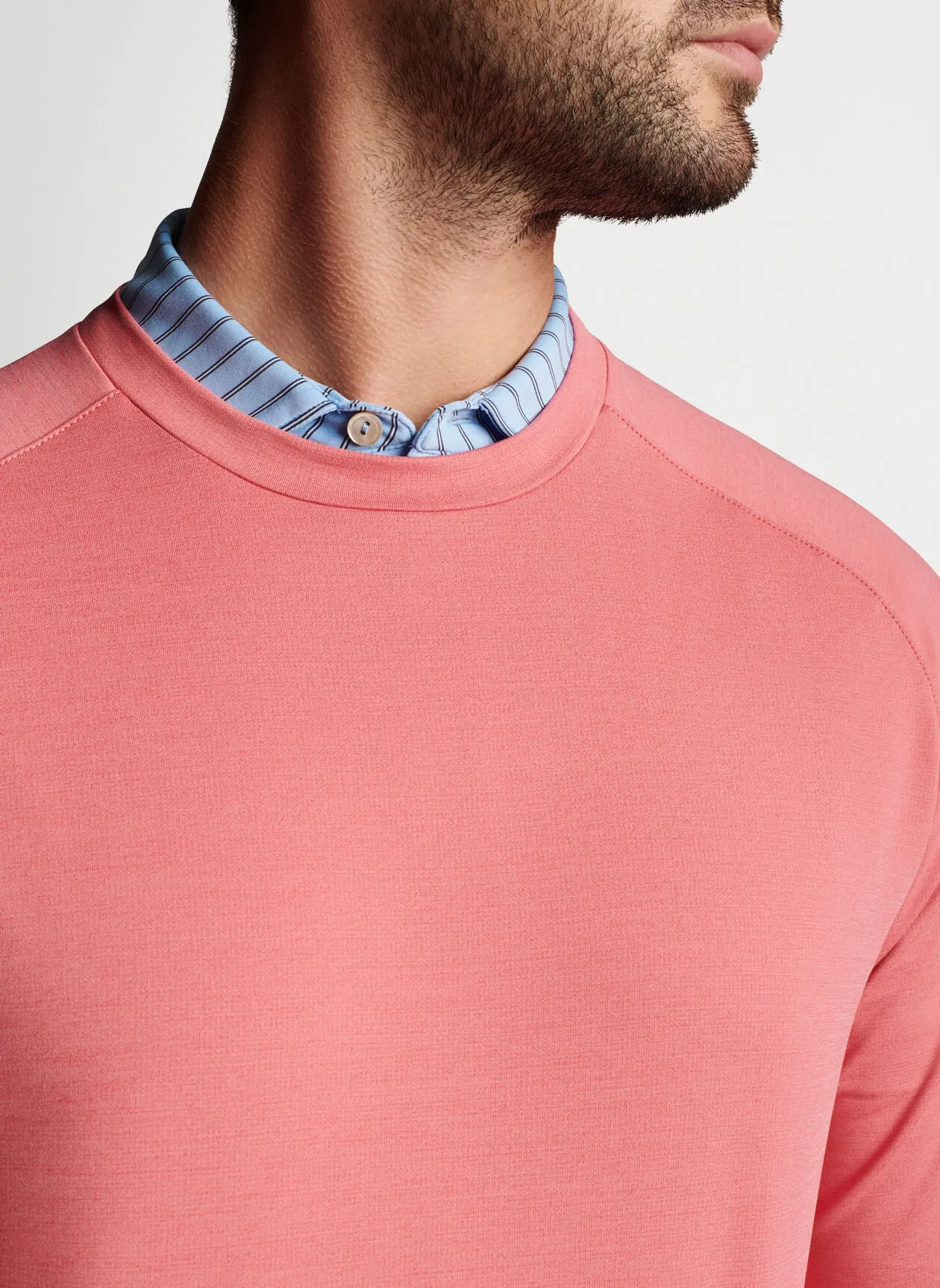 Peter Millar Cradle Performance Crewneck in Cape Red