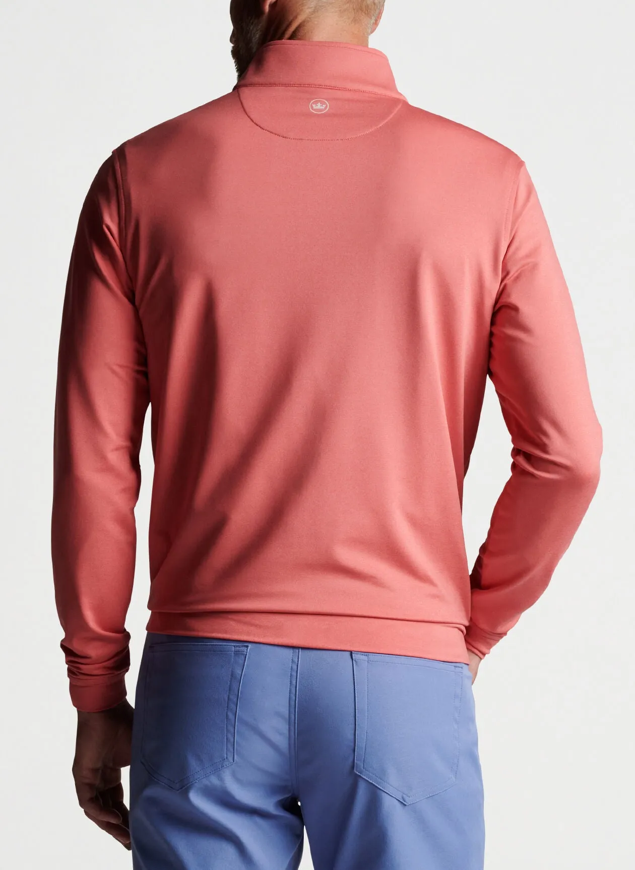 Peter Millar Perth Mélange Performance Quarter-Zip in Cape Red