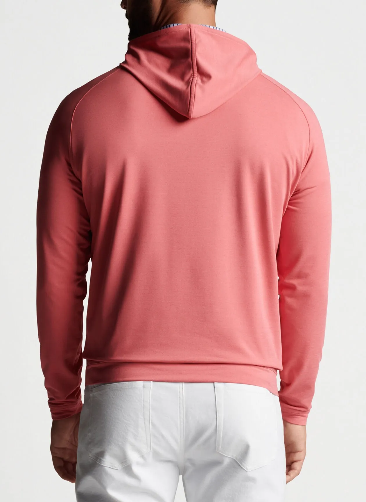 Peter Millar Pine Performance Hoodie in Cape Red