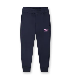 Pink Logo Sweatpants Marine Blue