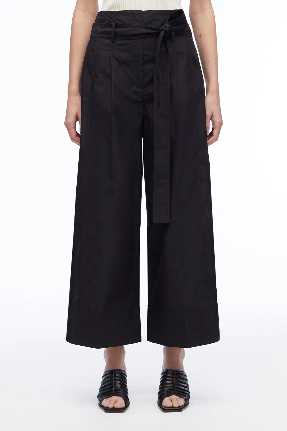 Poplin Wide Leg Pant