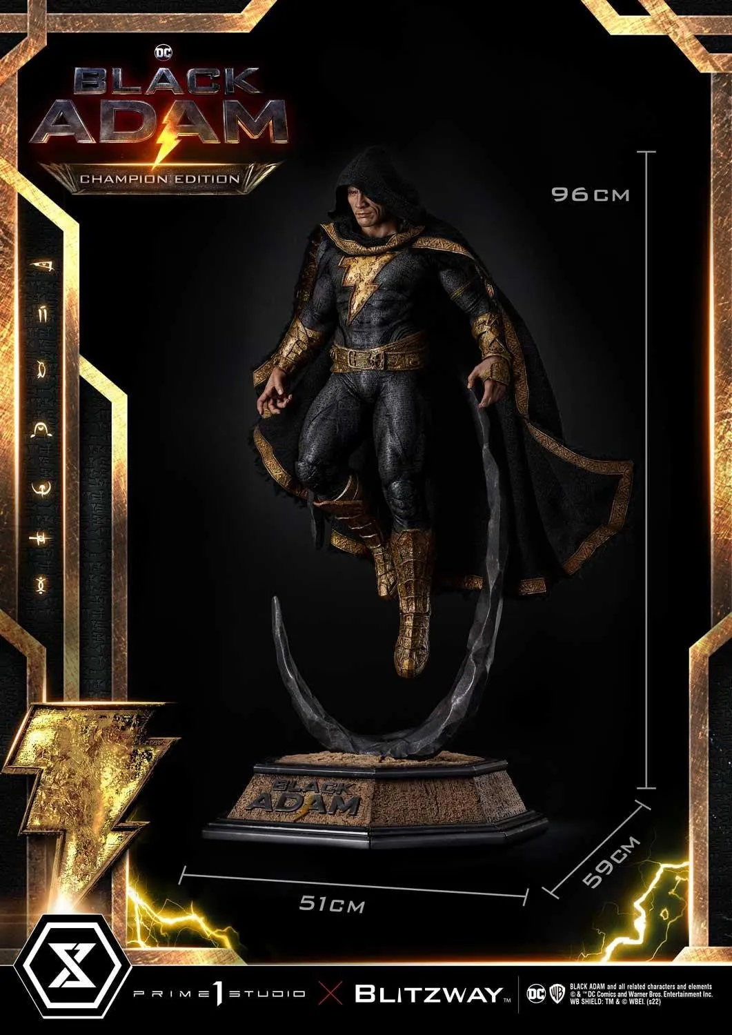 PRE-ORDER: Prime 1 Studio Museum Masterline Black Adam Black Adam Champion Edition 1/3 Scale Statue