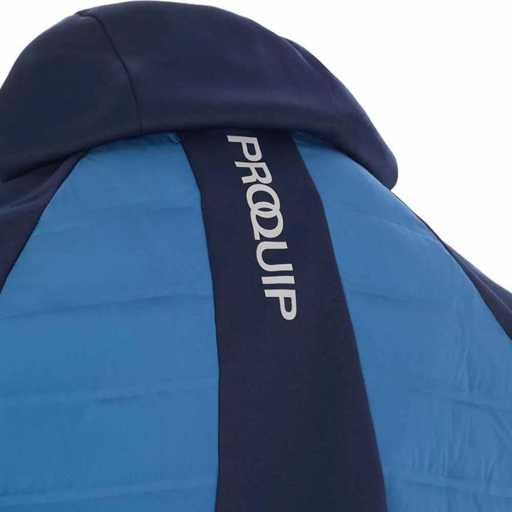 ProQuip Helm Quilt Hooded Jacket - Navy/Mid Blue