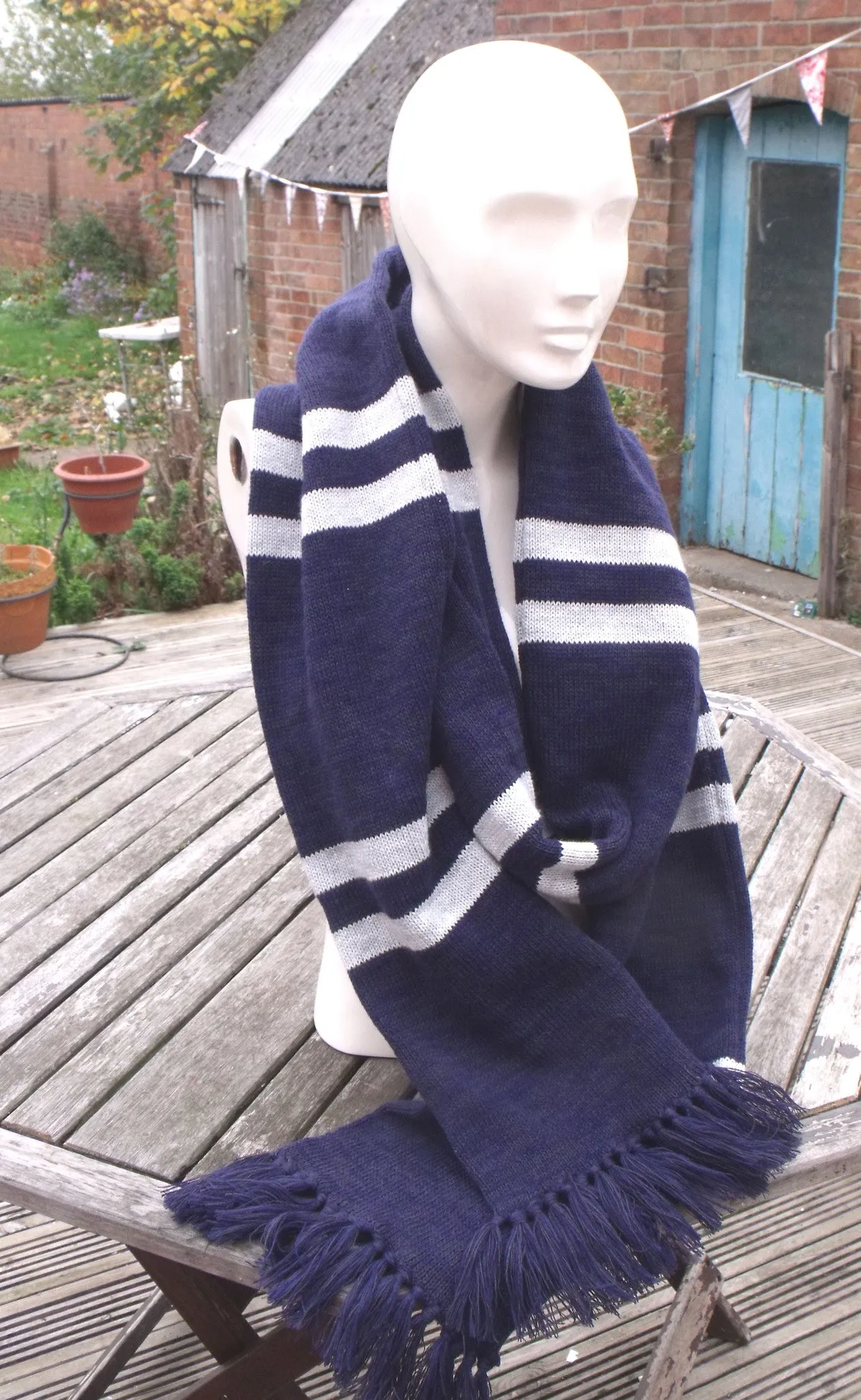 Ravenclaw scarf, style year 3 onwards, Harry Potter inspired,