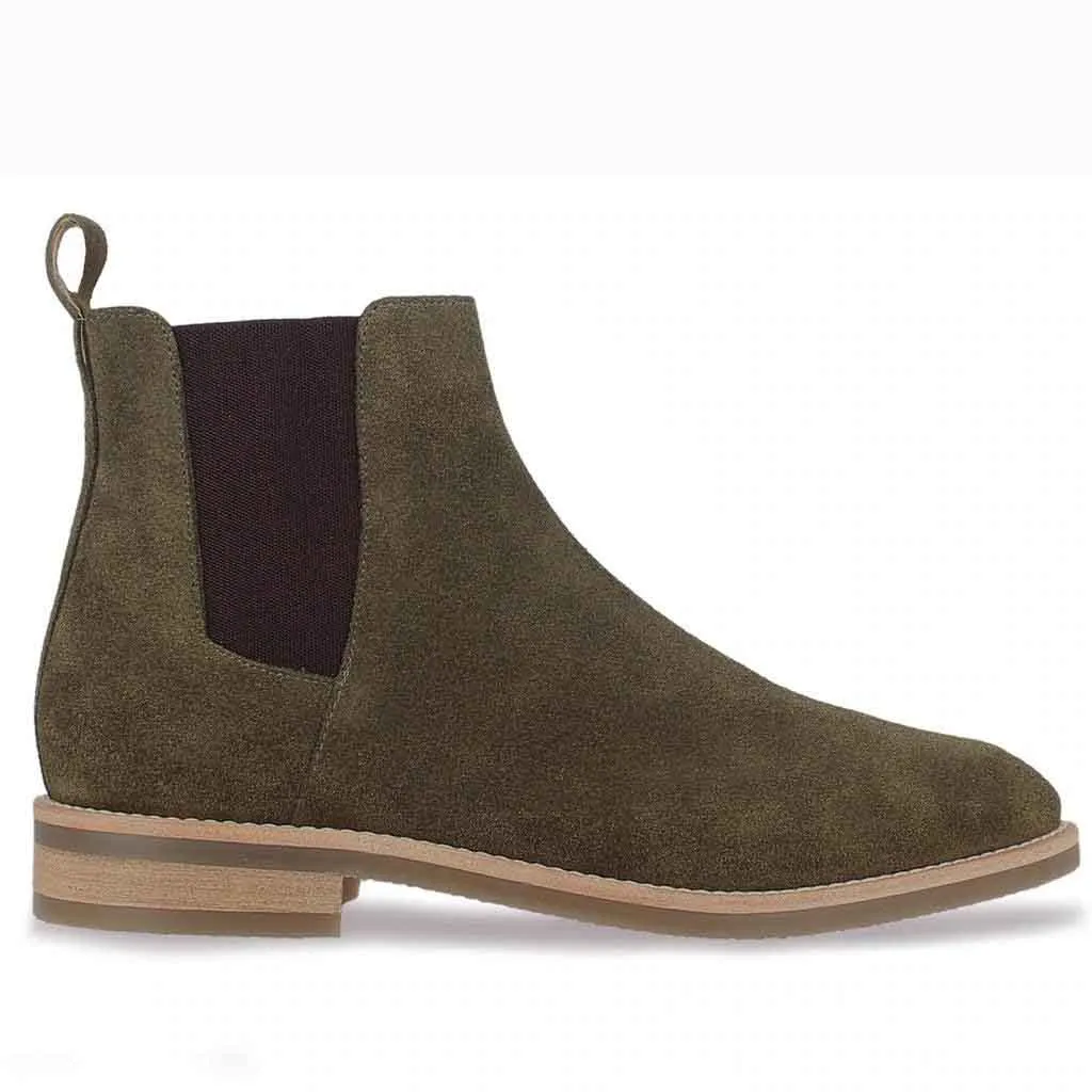 Saint Grimoald  Olive Suede Chelsea boot