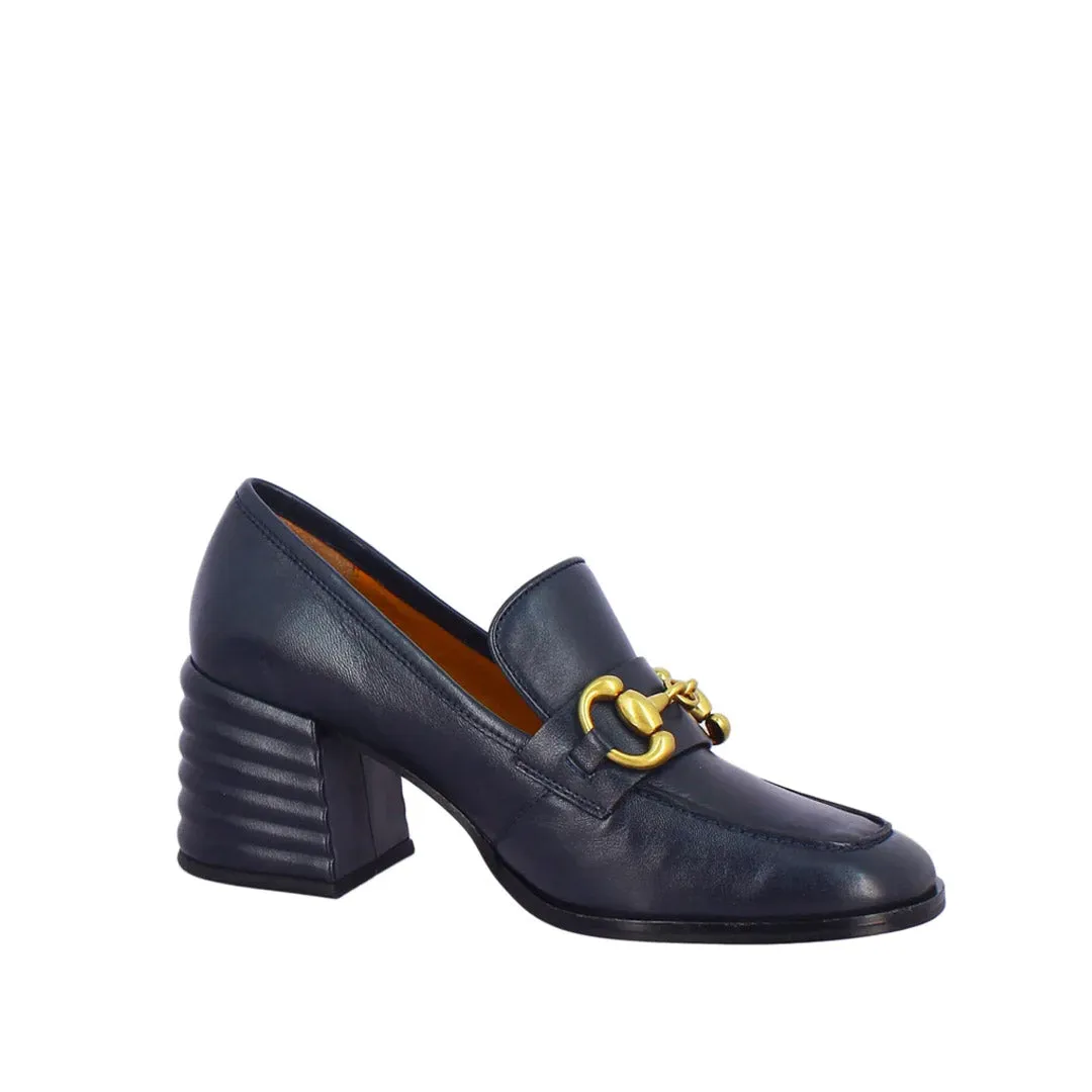 Saint Vera Navy Leather Handcrafted Shoes