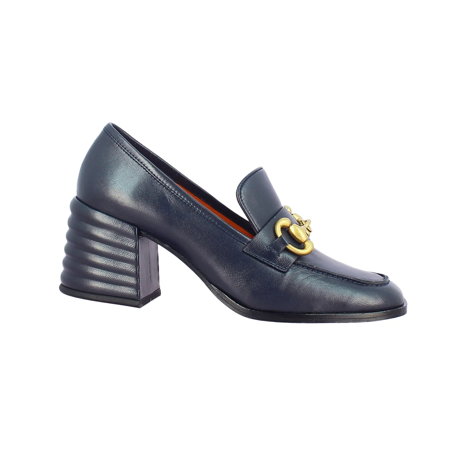 Saint Vera Navy Leather Handcrafted Shoes