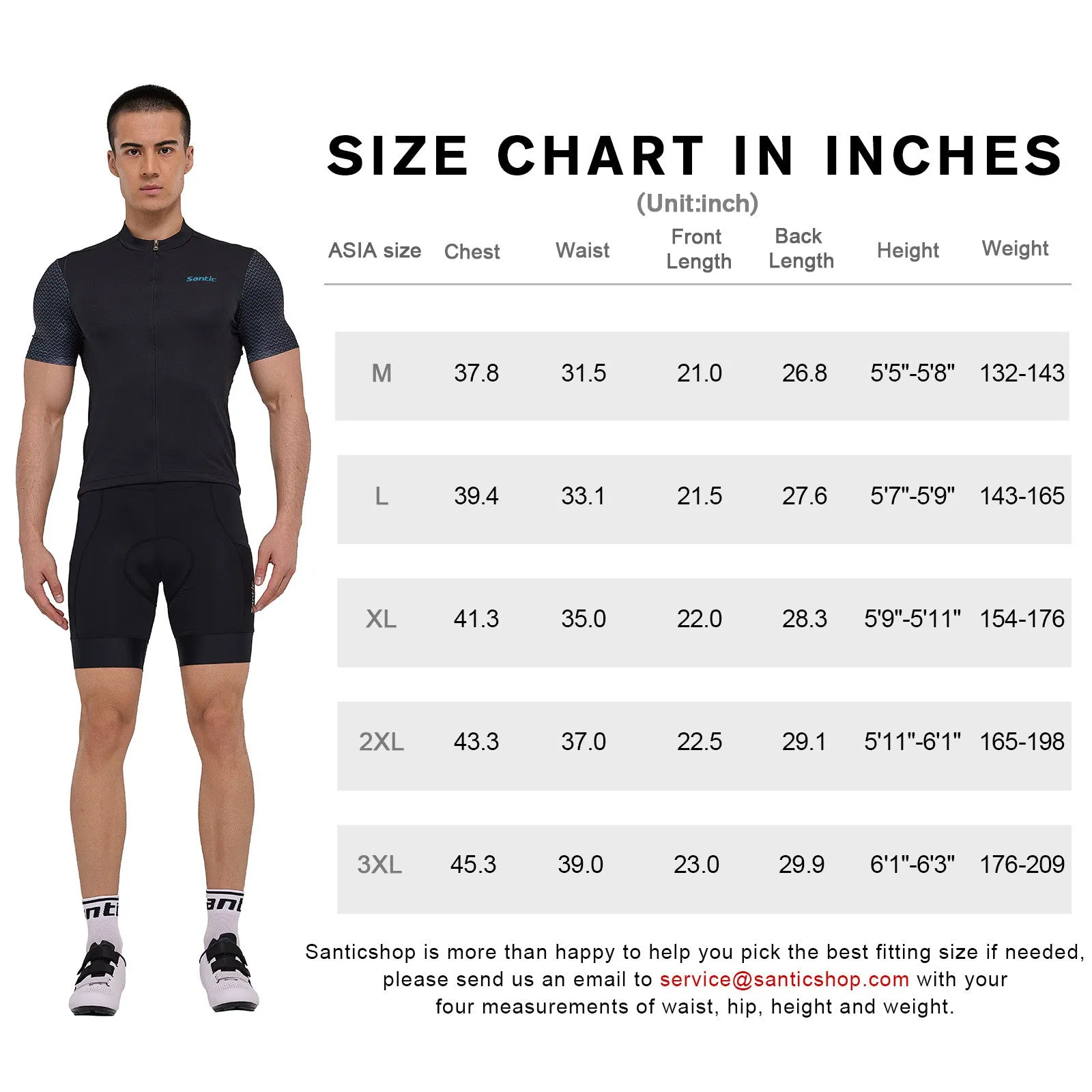 Santic Men Cycling Jersey Short Sleeve Black