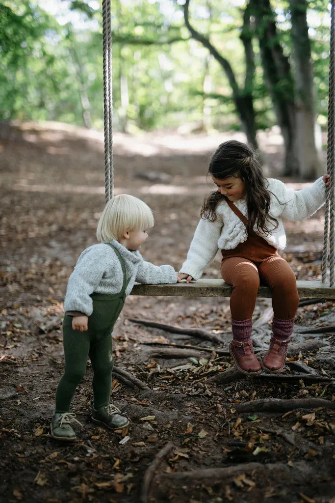 SILLY SILAS FOOTED TIGHTS | OLIVE