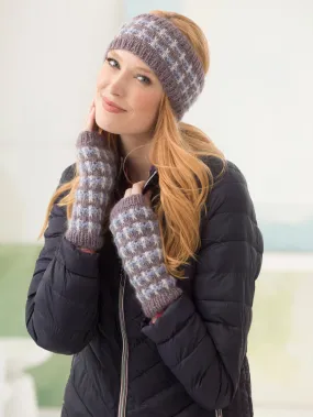 Slip Stitch Headband And Fingerless Gloves (Knit)