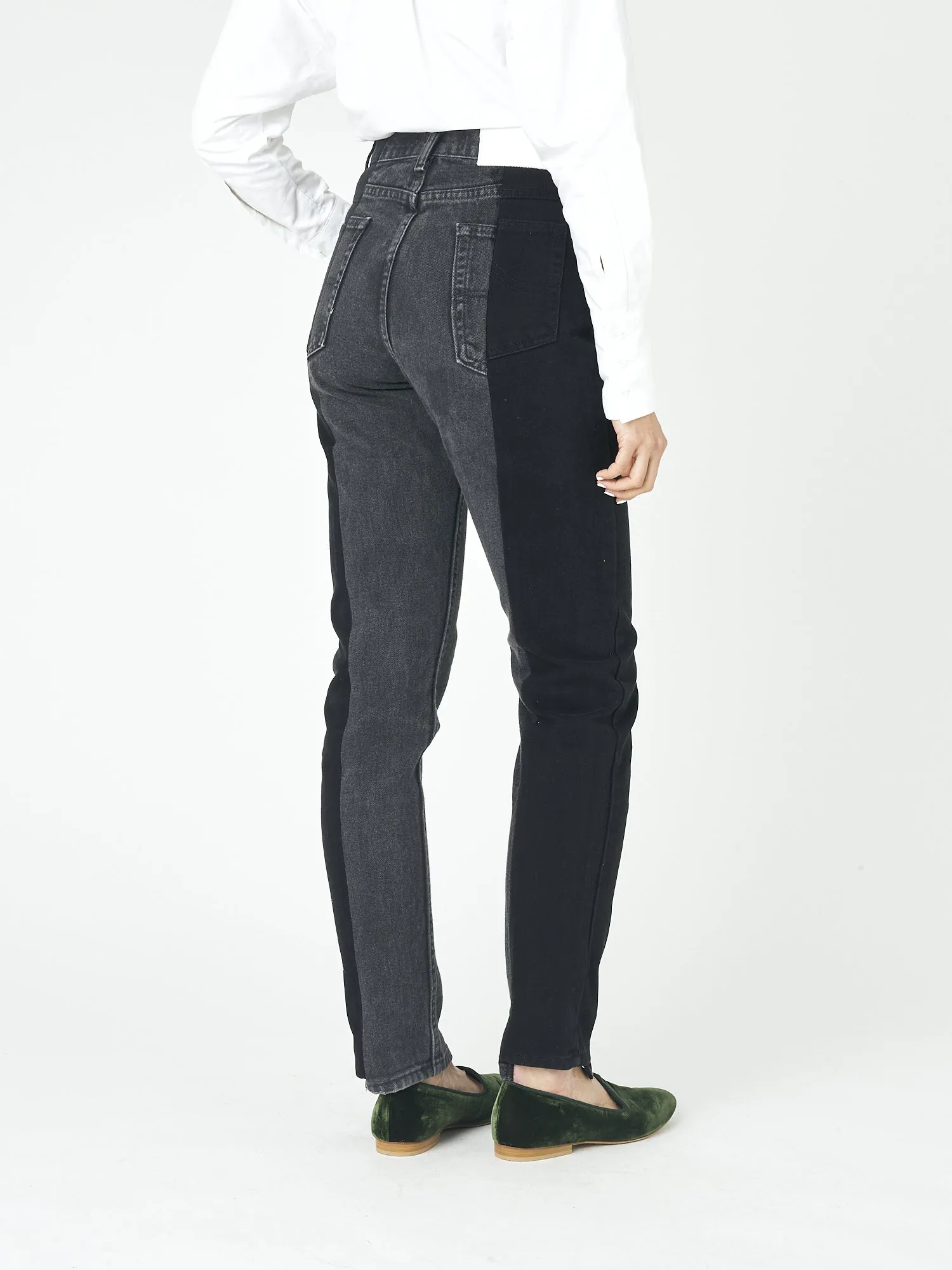 Straight Leg Jean Black/Grey