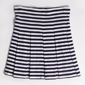 Stripe Pleated Skirt