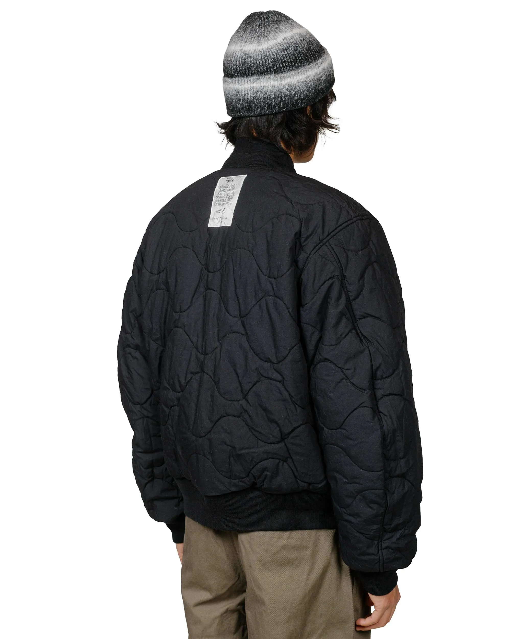 Stüssy Quilted Bomber Waxed Black