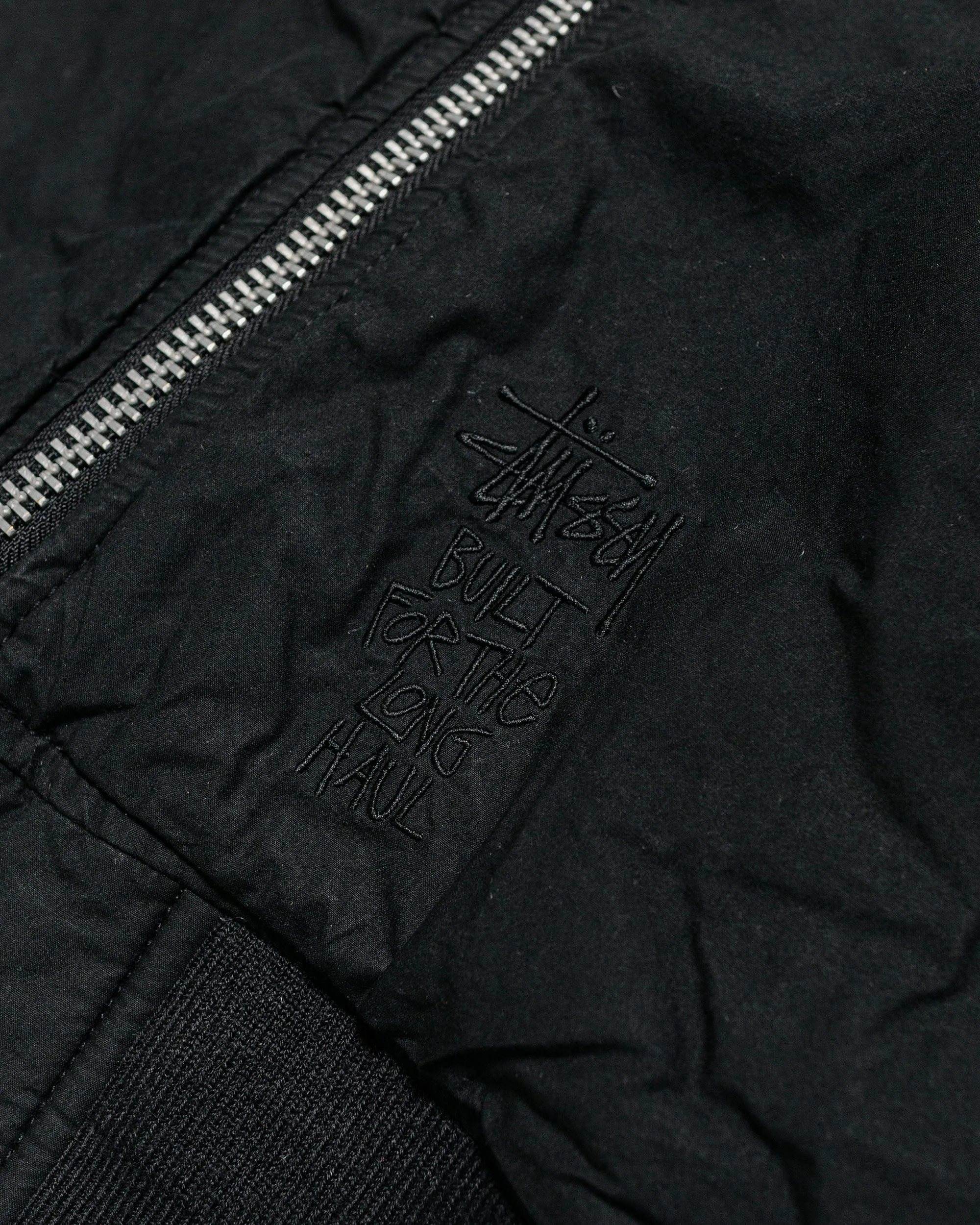 Stüssy Quilted Bomber Waxed Black