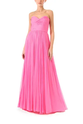 Sweetheart Strapless Chiffon Gown