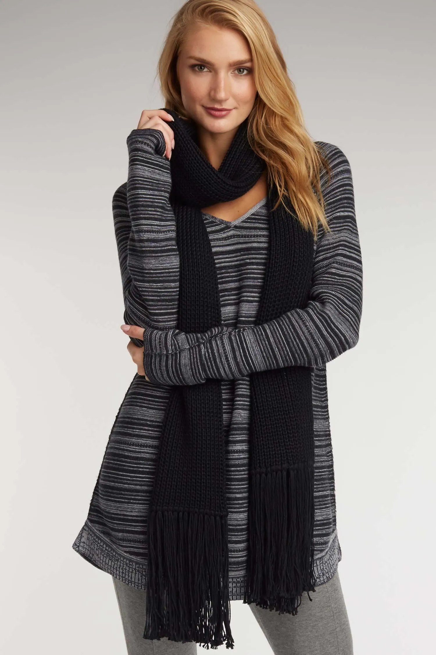 Textured Fringe Scarf