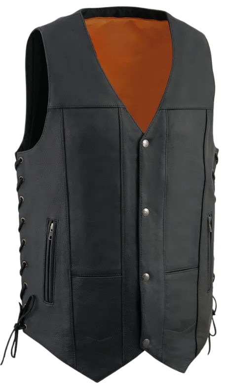 The "Top Biller" TALL 10 Pocket Leather Vest