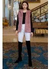 THML Pink Faux Fur Hooded Vest