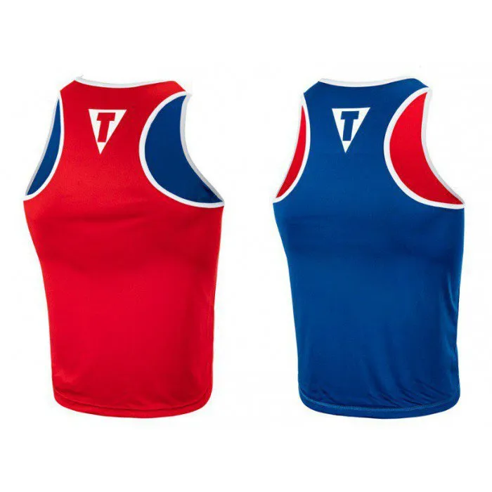 TITLE REVERSIBLE AEROVENT ELITE 2.0 AMATEUR BOXING Vest Tank Top S-XXL Red & Blue