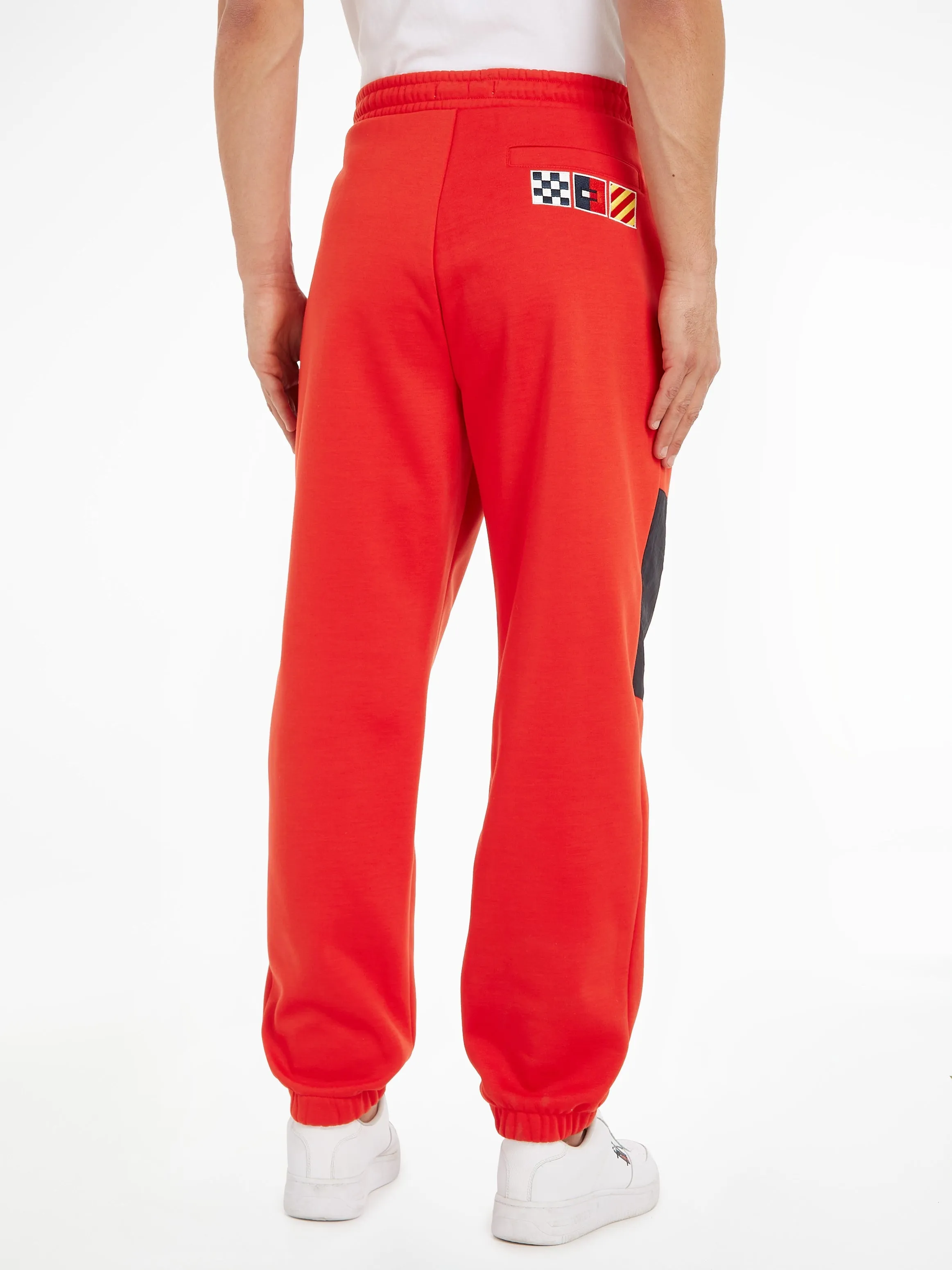 Tommy Jeans ColourBlock Mixed Fabric Sweatpants - Red