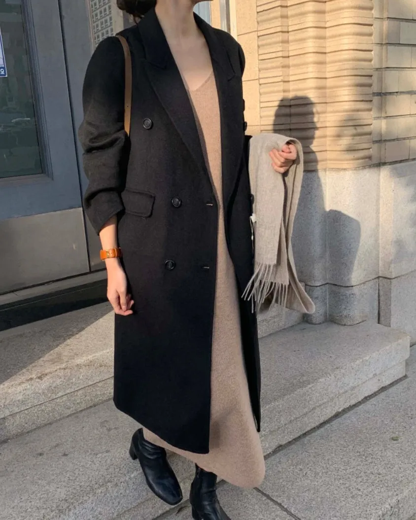 Toronto Wool Double Coat - 100% Wool