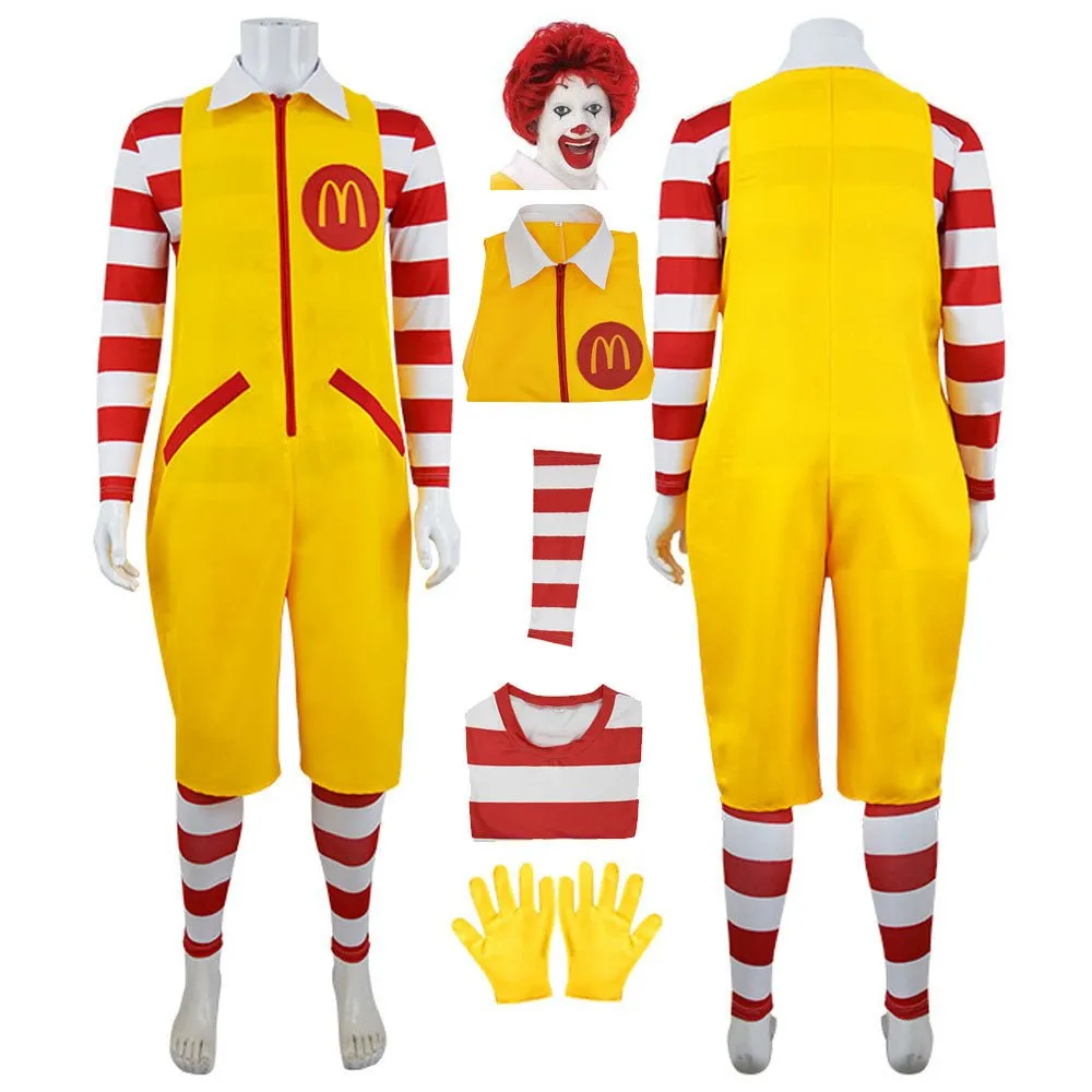 Uncle Ronald McDonald's Cos Costume Cosplay Uniform jumpsuits