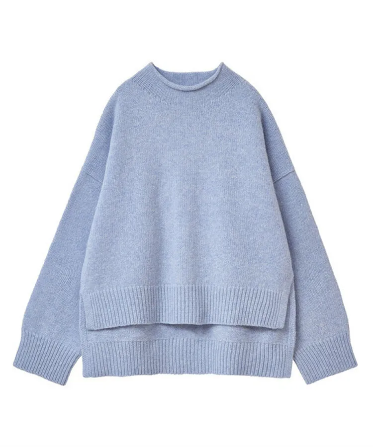 Uniwim skater boy outfits Japanese Wool Sweater Women's Autumn and Winter Split Cape-Shaped Profile Loose Sweater Niche