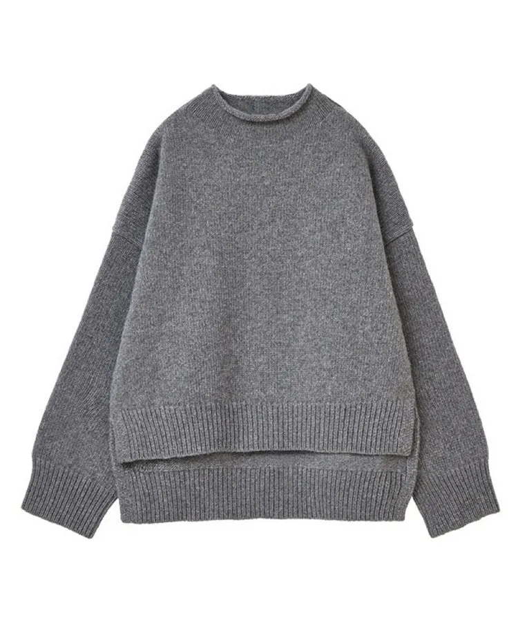 Uniwim skater boy outfits Japanese Wool Sweater Women's Autumn and Winter Split Cape-Shaped Profile Loose Sweater Niche