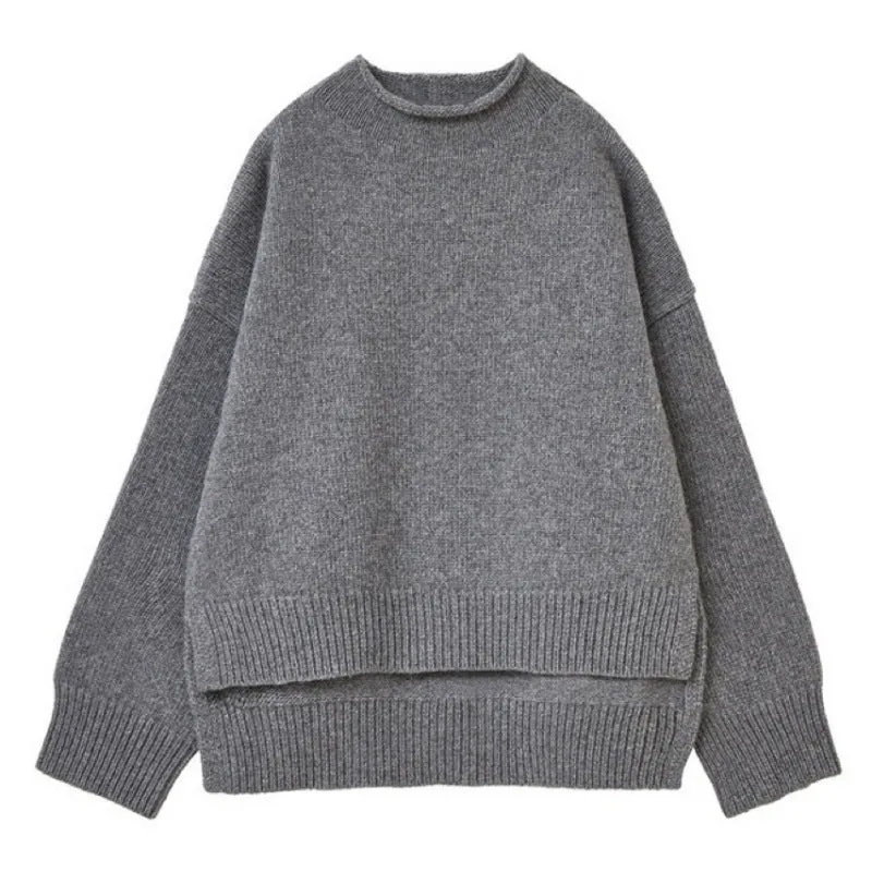 Uniwim skater boy outfits Japanese Wool Sweater Women's Autumn and Winter Split Cape-Shaped Profile Loose Sweater Niche