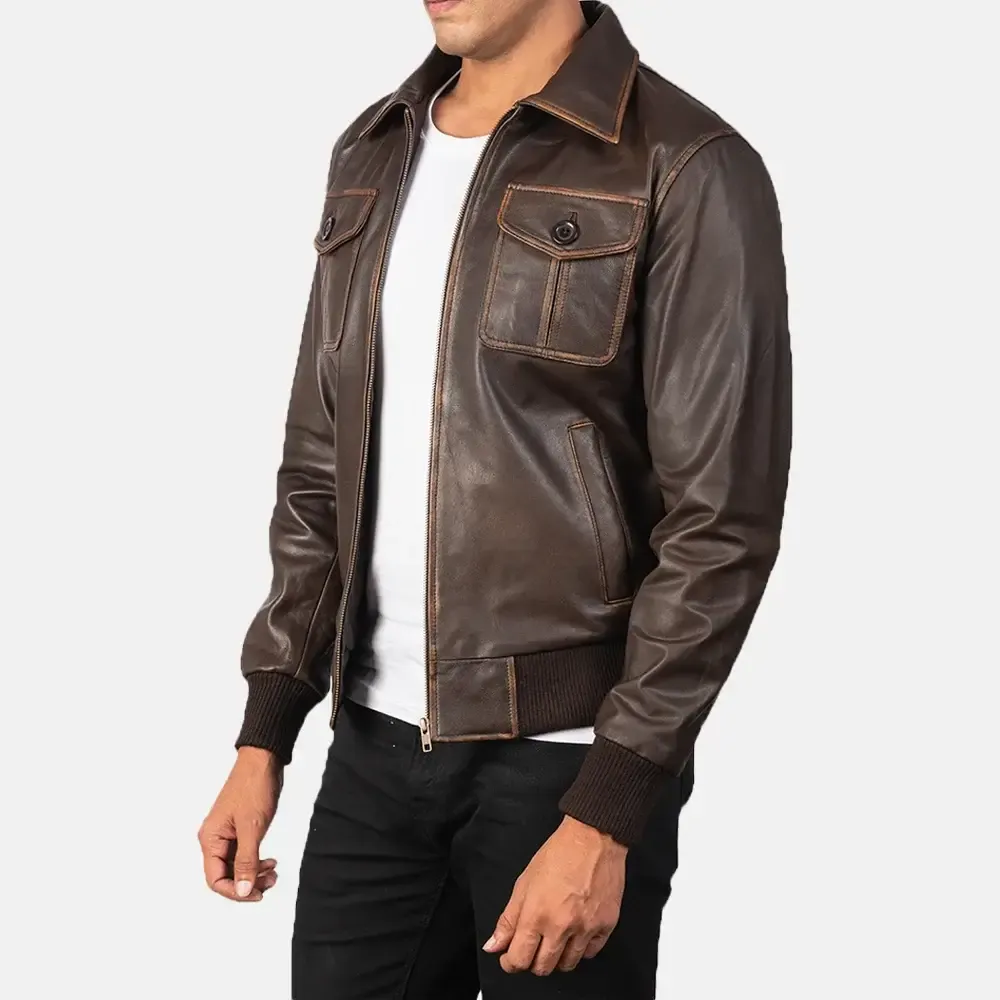 Urban Leather Jacket | Leather Bomber Jacket