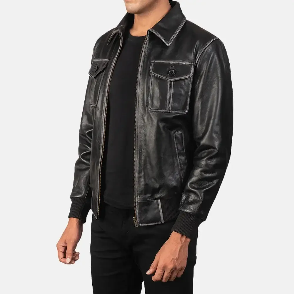 Urban Leather Jacket | Leather Bomber Jacket