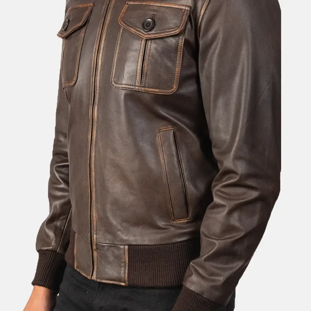 Urban Leather Jacket | Leather Bomber Jacket