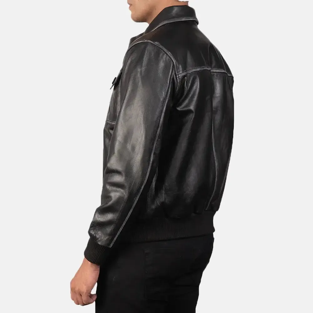 Urban Leather Jacket | Leather Bomber Jacket