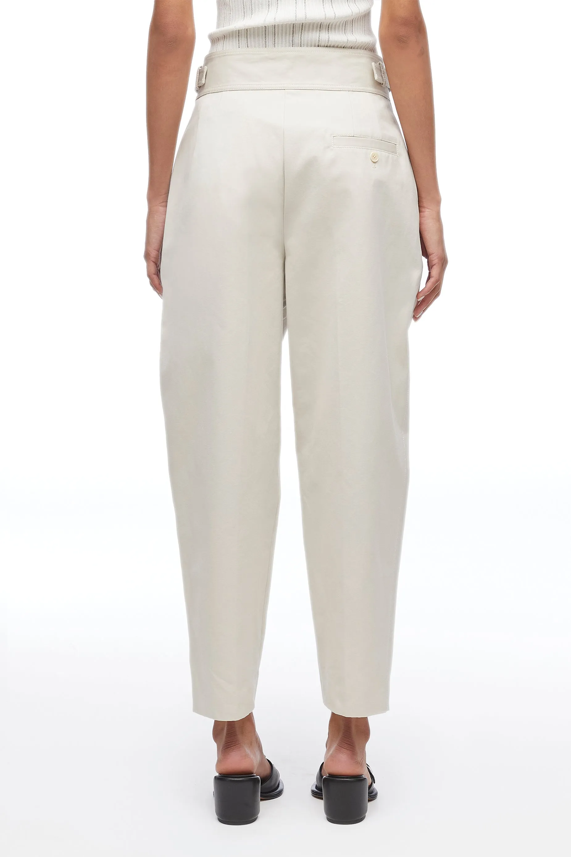 Utility Faille Pleated Tapered Trousers