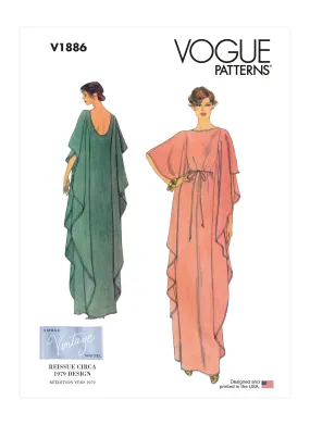 Vogue Pattern V1886 Misses' Caftan