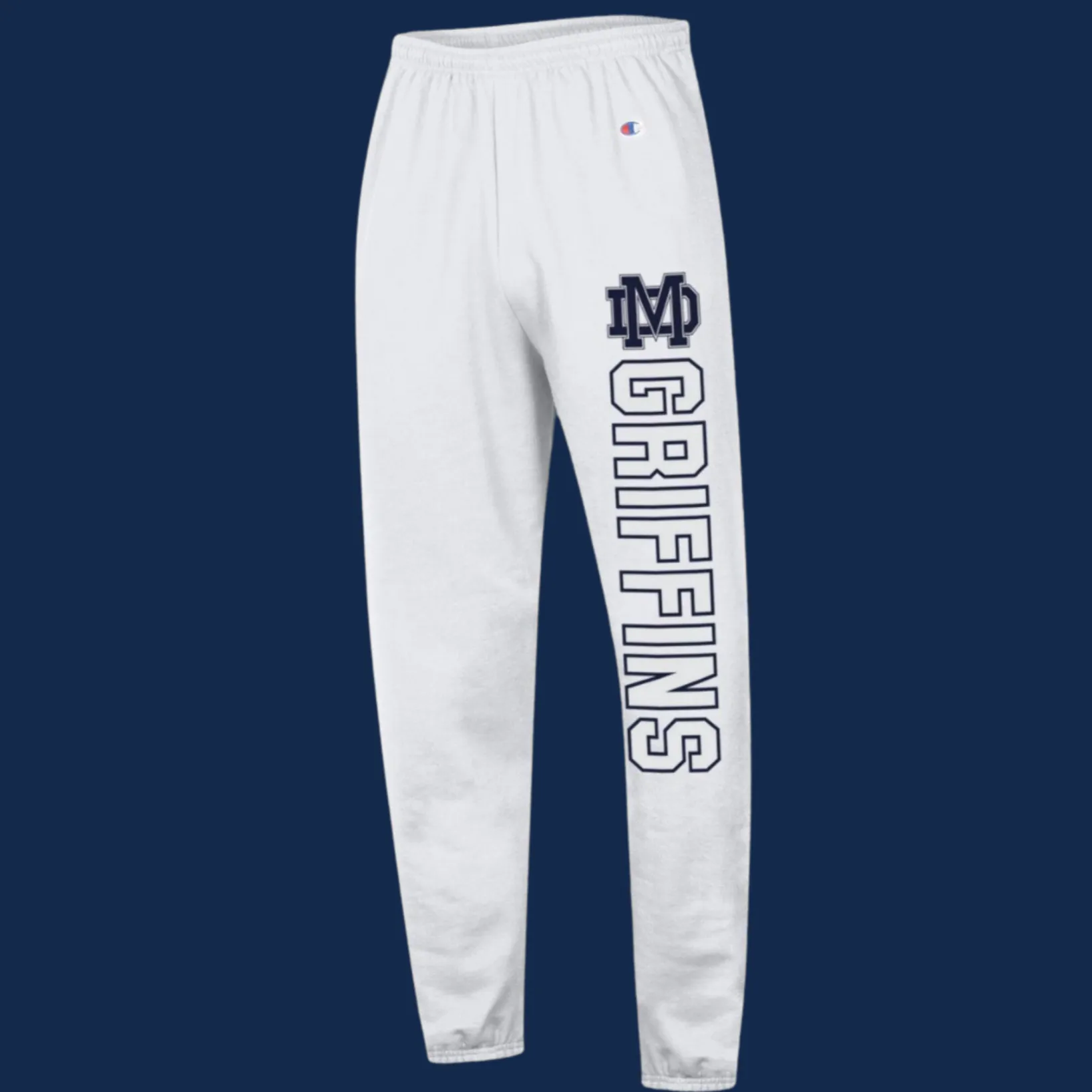 WHITE CHAMPION MD GRIFFINS SWEATPANTS