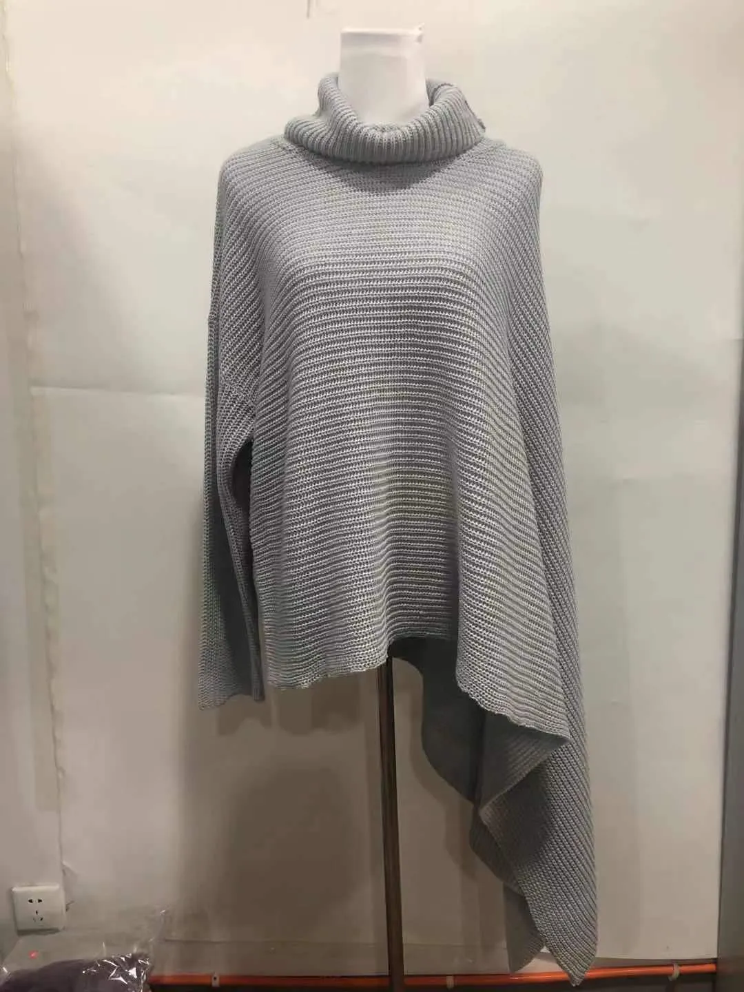 Women High Neck Long Sleeves Knitting Pullover Coats