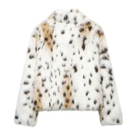 Women's Fashion Animal Pattern Baggy Coat