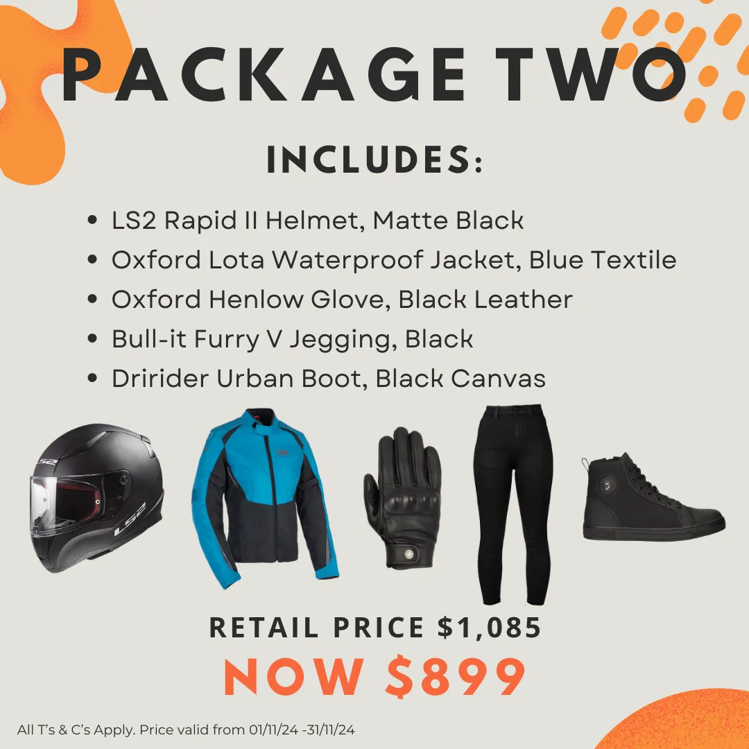 WOMEN'S RIDING GEAR PACKAGE 2