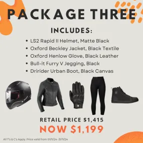 WOMEN'S RIDING GEAR PACKAGE 3