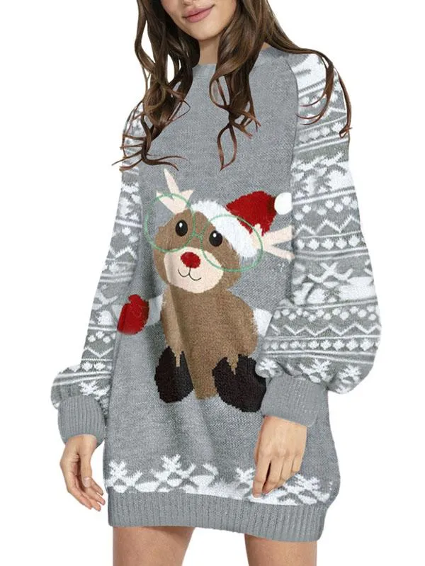 Women's Ugly Christmas Sweaters Dress Cute Oversized Dress