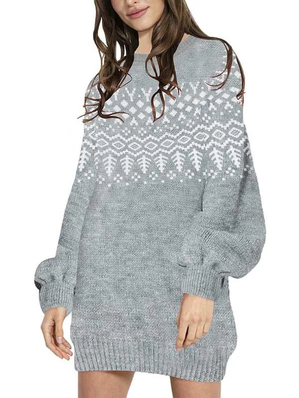 Women's Ugly Christmas Sweaters Dress Cute Oversized Dress