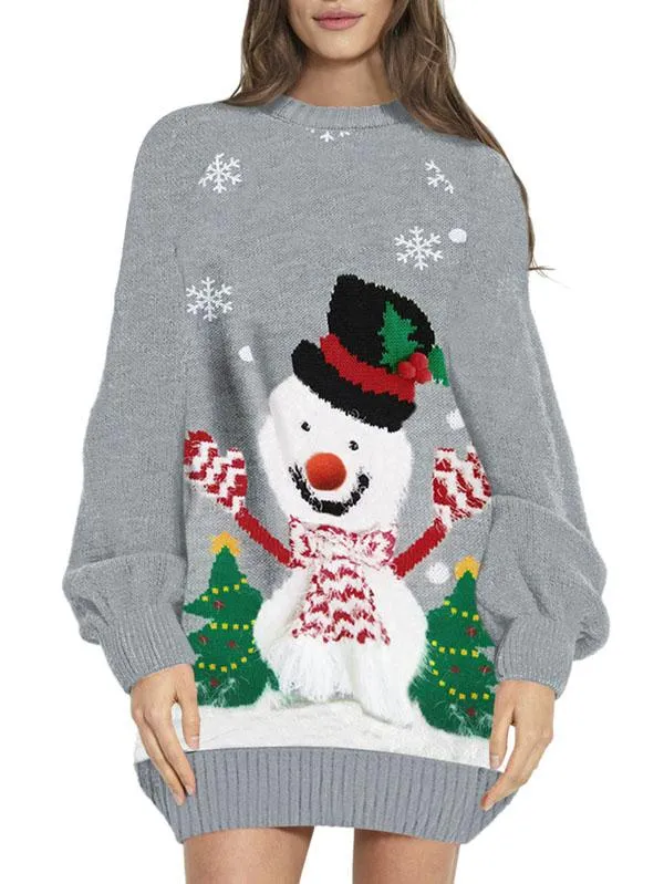 Women's Ugly Christmas Sweaters Dress Cute Oversized Dress