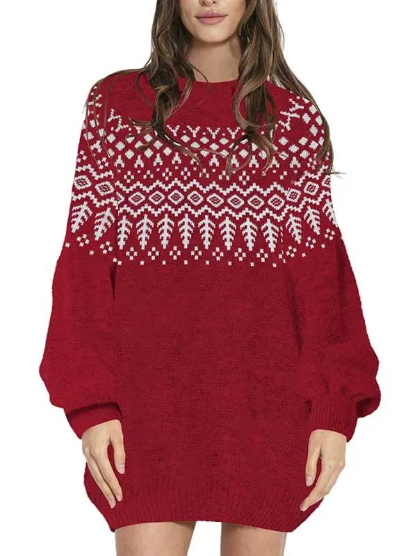 Women's Ugly Christmas Sweaters Dress Cute Oversized Dress