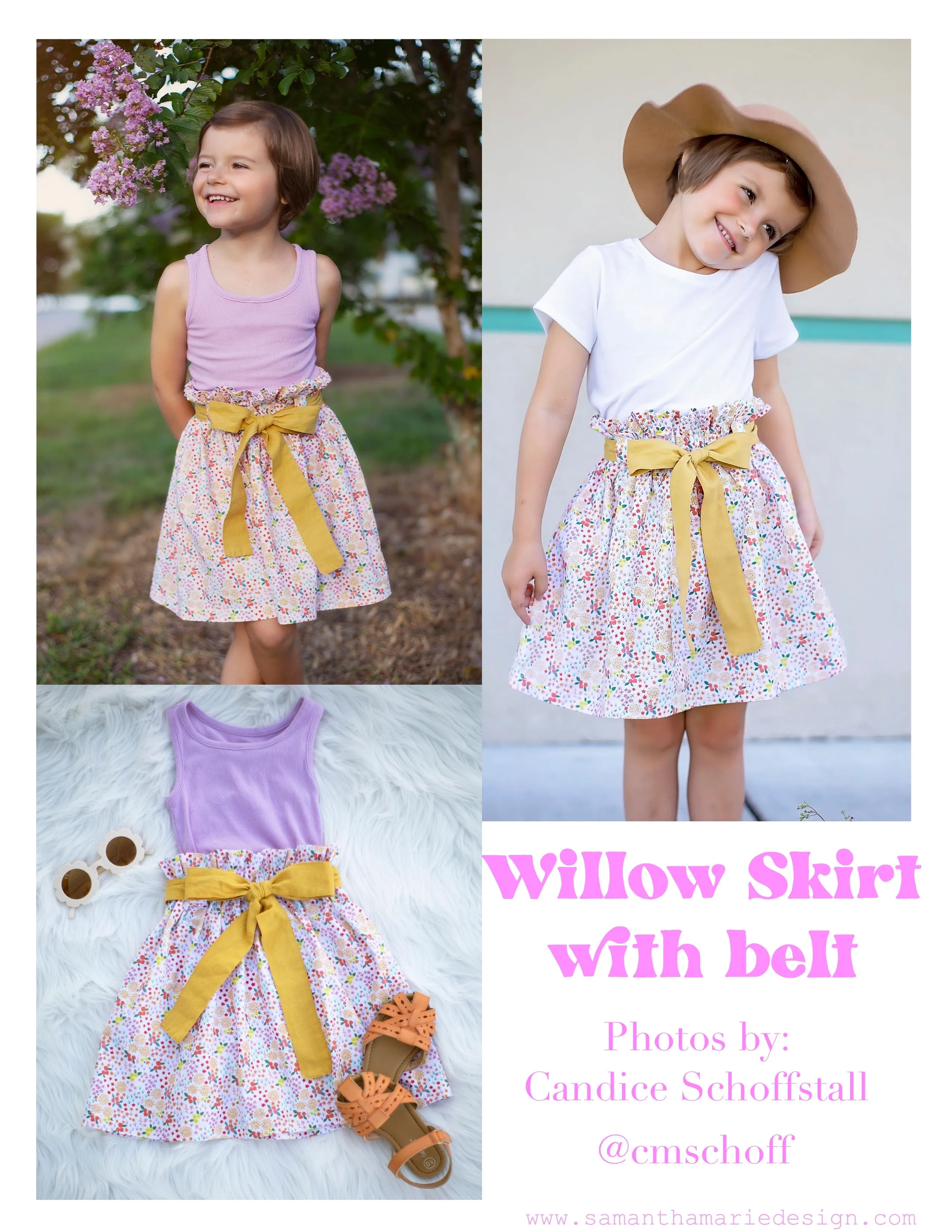 Youth Willow Skirt Digital Sewing Pattern Sizes NB-12Y