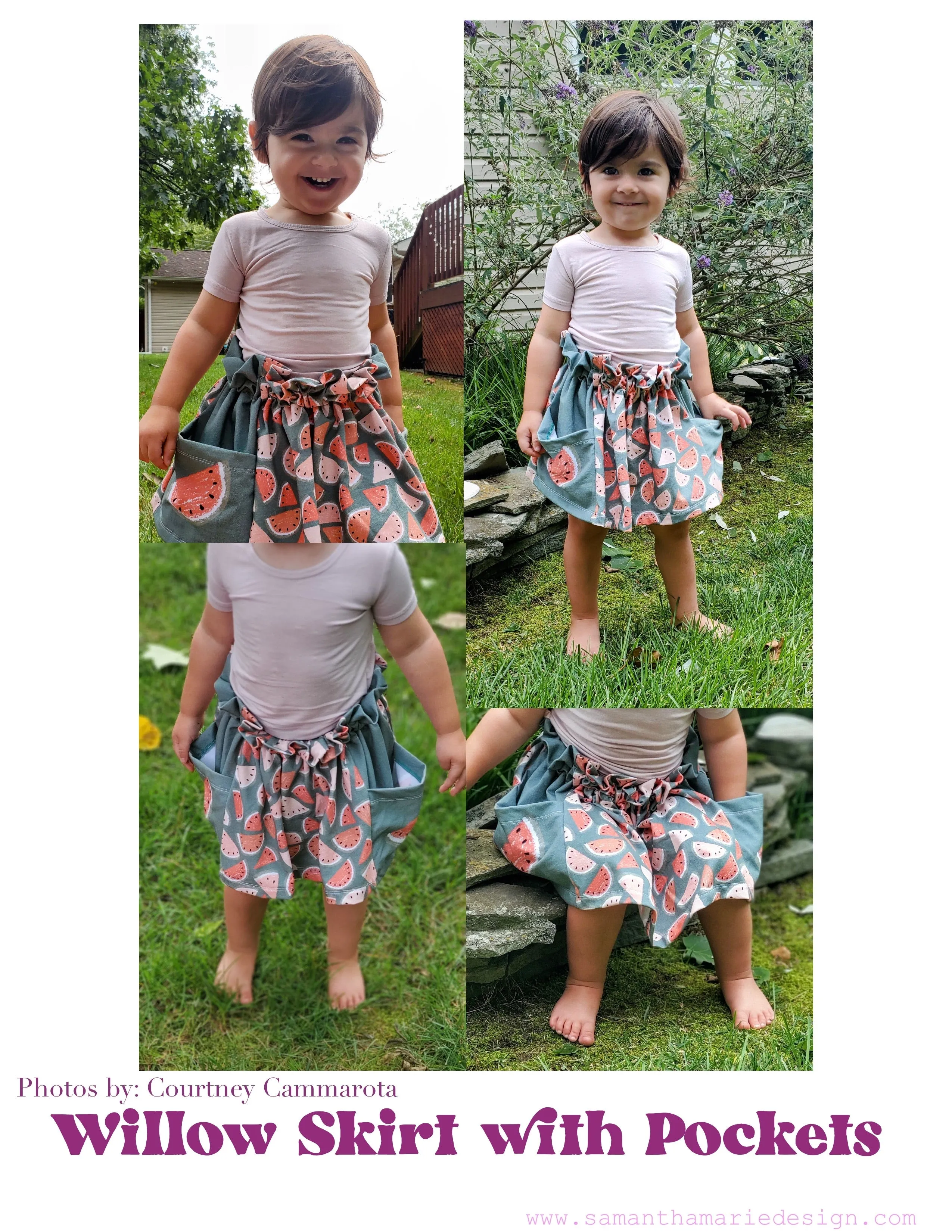 Youth Willow Skirt Digital Sewing Pattern Sizes NB-12Y